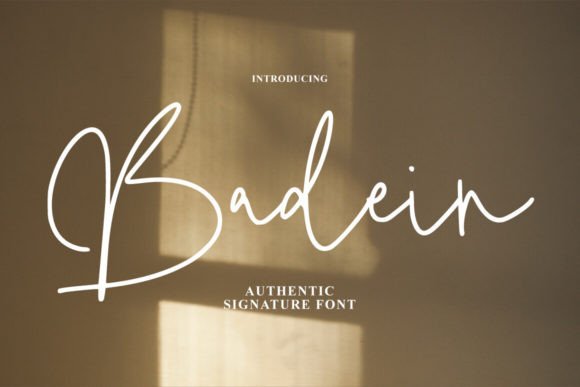 Badein: A Signature Script Font That Elevates Real Business Branding