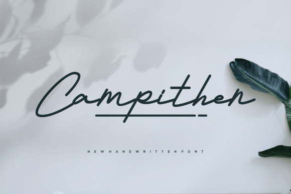 Campithen: A Handwritten Script Font for Editorial Charm