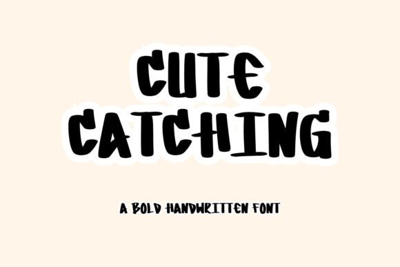 Cutecatching: A Playful Script Font That Elevates Small Business Branding