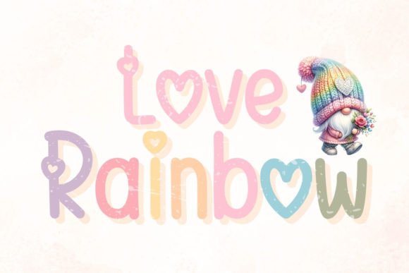 Love Rainbow Handwritten Font for Crafters & Sellers