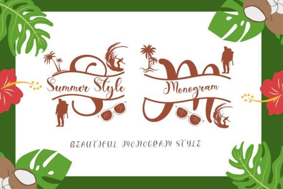 Summer Style Monogram: An Elegant Script Font for Brand Moments