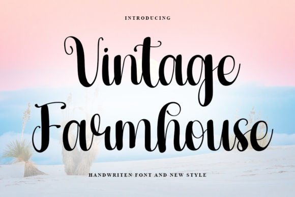 Vintage Farmhouse: A Timeless Script Font for Thoughtful Editorial Design